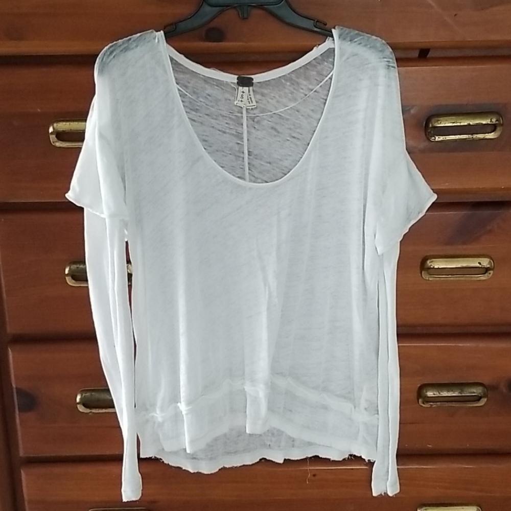 FP soft white flowy top